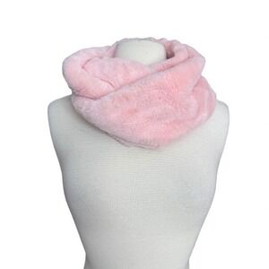 Vintage y2k Baby Pink Faux Fur Super Soft Infinity Scarf - Y2k Baddy Princess